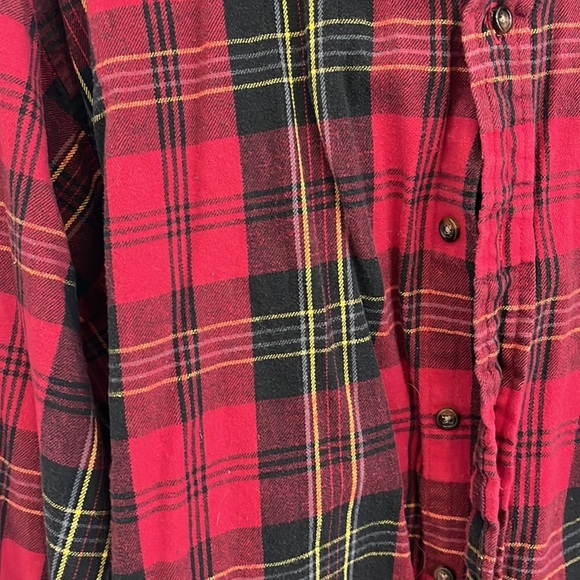 Windham Pointe Red Long Sleeve Plaid Flannel 100% Cotton Size XL - Picture 3 of 5
